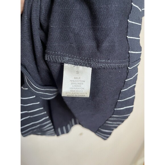 LA Hearts Womens Small Dress Navy Striped Mini Buttons Sleeveless Pacsun NWT - Picture 7 of 8